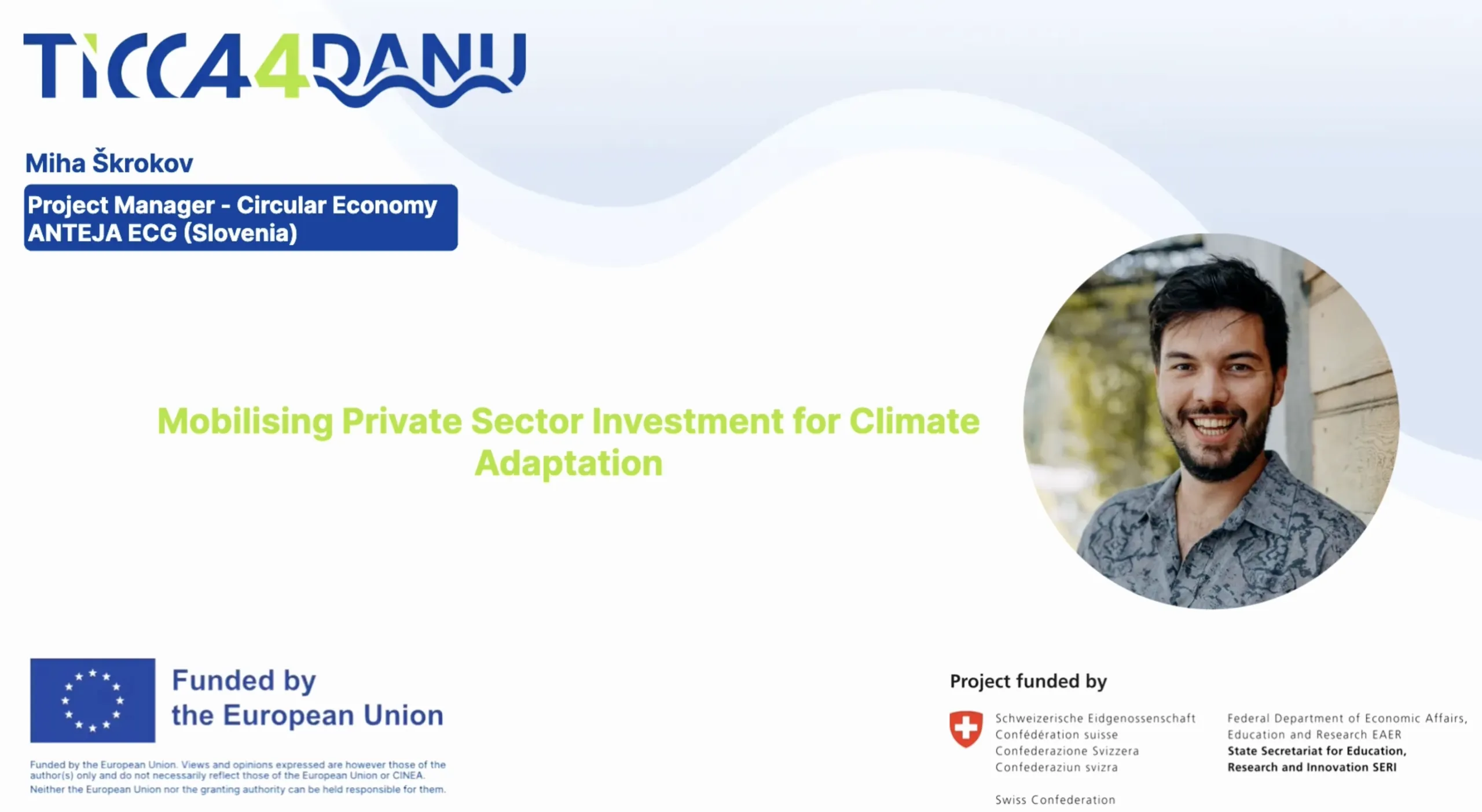 Mobilising Private Sector Investment for Climate Adaptation – Miha Škrokov